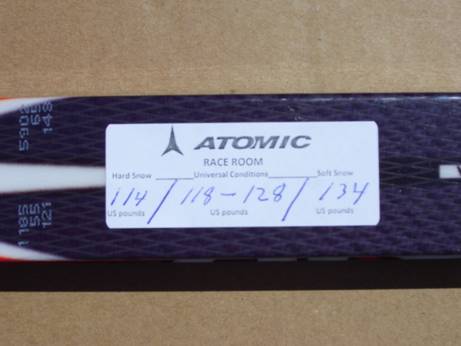 Atomic race stock Nordic skis