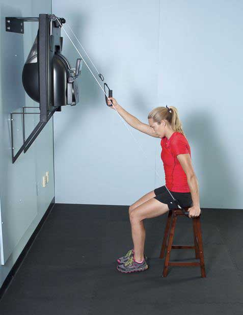 Vasa wall mount ergomter for cross country ski training