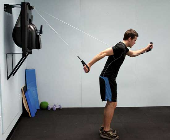 Vasa wall mount ergomter for cross country ski training