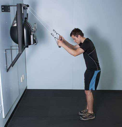 Vasa wall mount ergomter for cross country ski training