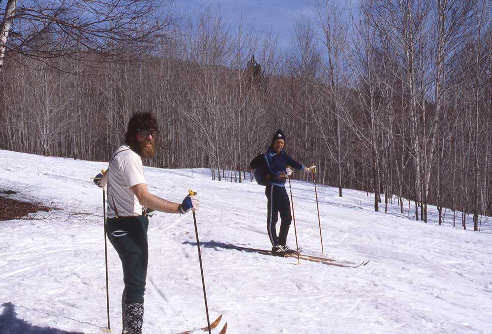 Spring 1979 Waterville, NH, Chris and Darwin Heme.