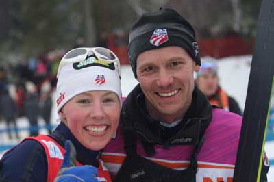 Kikkan Randall wins the cross country ski sprint event at the Wolrd Cup in Rybinsk, Russia