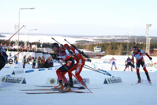 Tim and Sikora at Biathlon World Championships pursuit