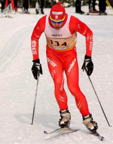 Karl Nygren cross country ski racing in West Yellowstone