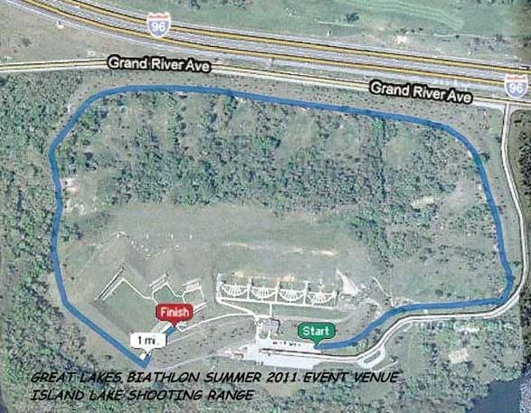 Summer biathlon at Island Lake Shooting Range