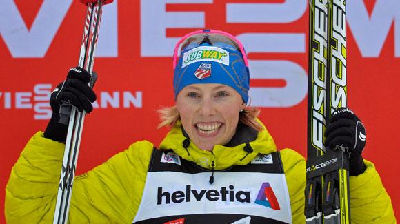 Kikkan Randall wins Tour De Ski Prologue