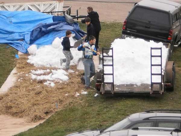 Ski Fest load of snow for XC ski trail