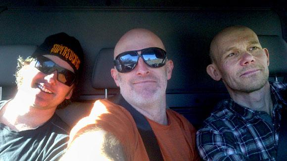 	 Pete Vordenberg (center) with cross country wax techs Randy Gibbs (left) and Peter Johansson (right).