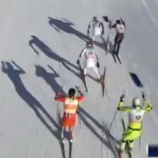 Marit Bjørgen vs. Kikkan Randall - Sprint Davos