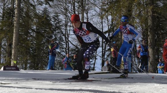 Noah Hoffman, seen here at the 2014 Sochi Olympic Winter Games, muscled through the Holmenkollen 50k classic World Cup race Saturday to earn the top result for the USA in 29th. (Getty Images/AFP/Odd Andersen)