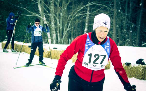 Paintball biathlon on cross country skis