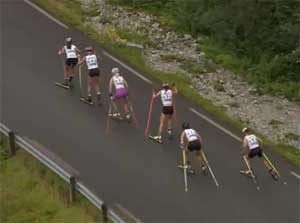 Liz Stephen wins 7 km uphill Norwegian rollerski race