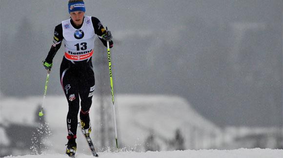 Jessie Diggins skied into second place at U23 World Ski Championships in Val di Fiemme, Italy. (Photo: Vianney Thibaut/Agence Zoom/Getty Images)
