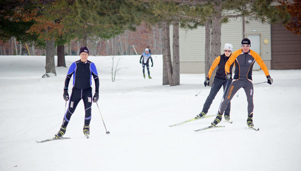 Mike Muha finishing a leg in the Six-Hour Michigan Cup Relays