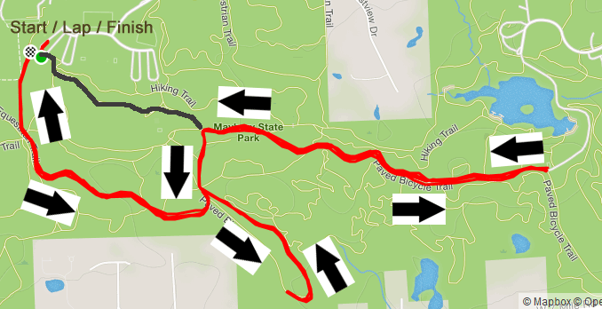 NordicSkiRacer Rollerski Ski Time Trial course map