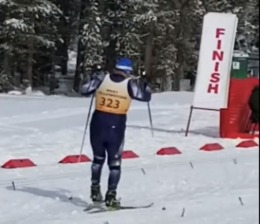 Ernie Brumbaugh racing at Yellowstone Ski Festival