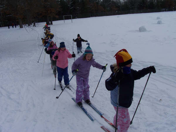 Grayling 4th and 5th graders learn to cross country ski