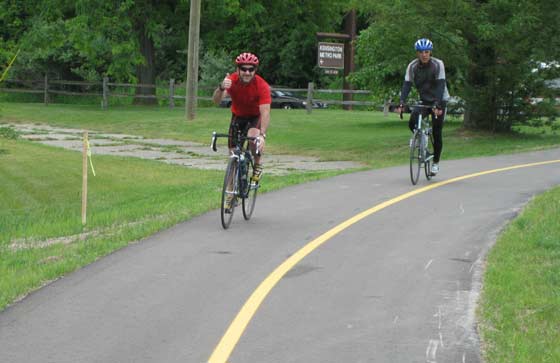 The Milford Trail ends at Kensington Metropark