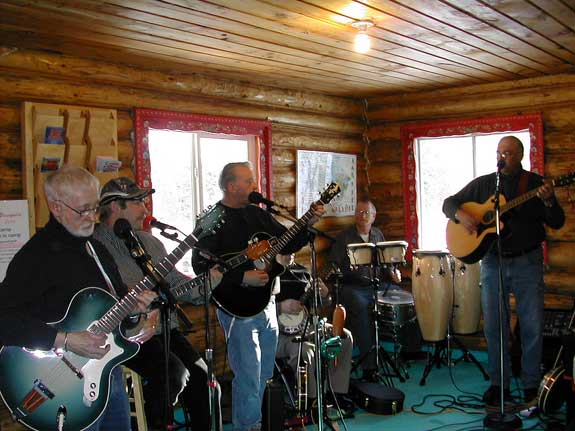 Live entertainment at the end of the Wabos Loppet