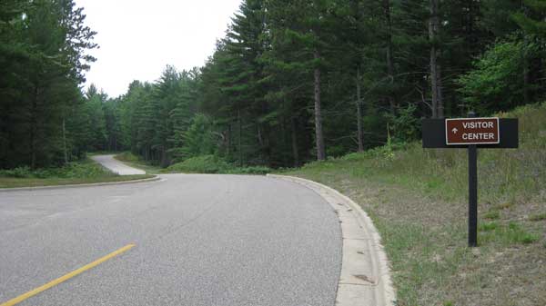 Roller skiing in Hartwick Pines State Park
