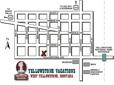Yellowstone Vacations map