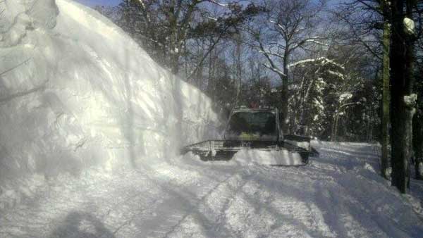The Tech Trails in January. Soon after the photo was taken, the drifting got so bad, the groomers rerouted.