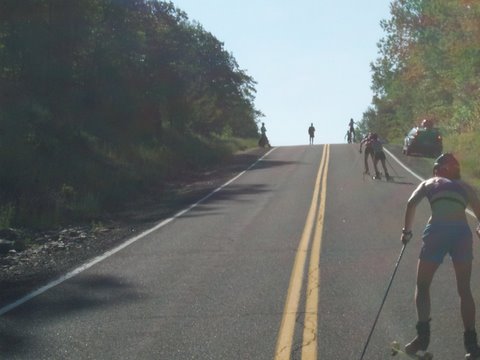 Rollerskiing the infamous 5km skate time trial