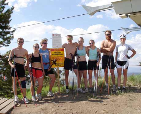 After hillbounding up Solvista ski area twice