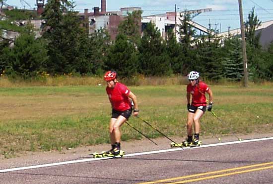 Rollerskiing near Marquette