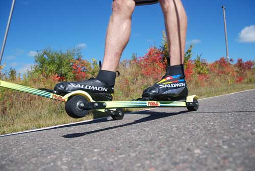 Rollerski wheelies