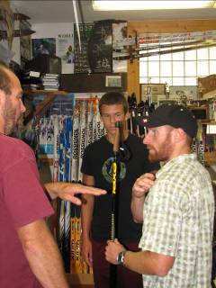 Brian Gregg talks with customers