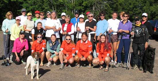 CXC Ladies (front row) with a weekly Friday meeting of Ski and Tea