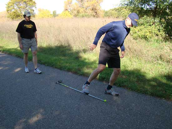 Cross country ski technique skate drills