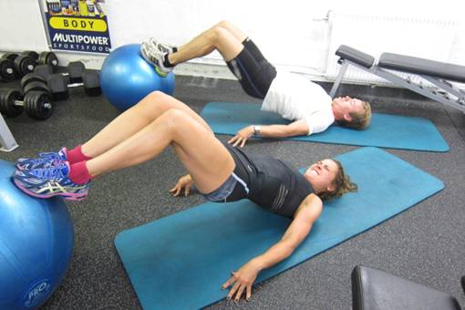 ANNA HAAG on a Swiss Ball