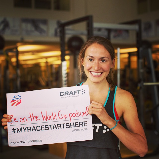 Sophie Caldwell My goal for this season is…to be on the World Cup podium