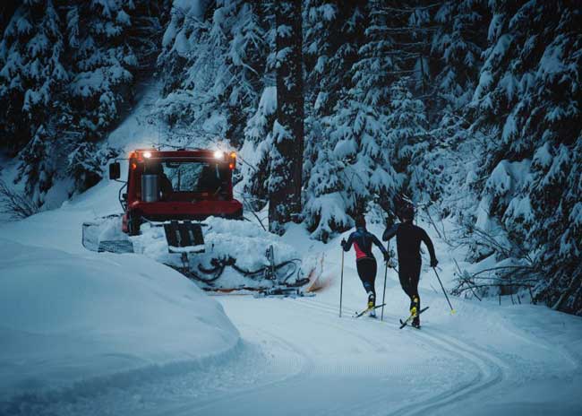 Fischer demo cross country skis at Yellowstone Ski Festival
