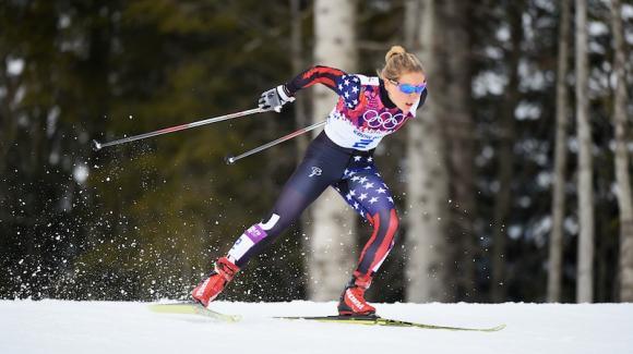 Ida Sargent, shown racing at the Sochi Olympic Games, teamed with Rosie Brennan to finish sixth at the Otep&auml;&auml; World Cup freestyle feam sprint. (Getty Images/Harry How)