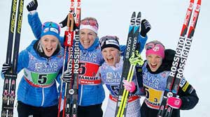 Feature image for US women take 3rd in Lillehammer relay