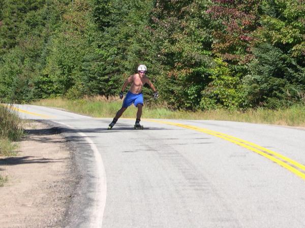 Shane MacDowell at a NENSA U23-Senior cross country ski race camp in 2007