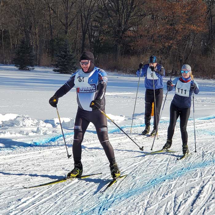 Cross country ski racers