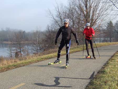Rollerskiing at
kesington metropark