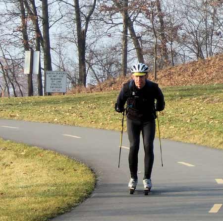 Rollerskiing at
kesington metropark
