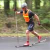 Feature image for Kris Freeman rollerskis, John and Zach Caldwell provide commentary