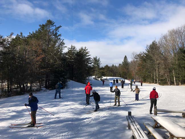 Cross country ski trail A beautiful day on the practice area