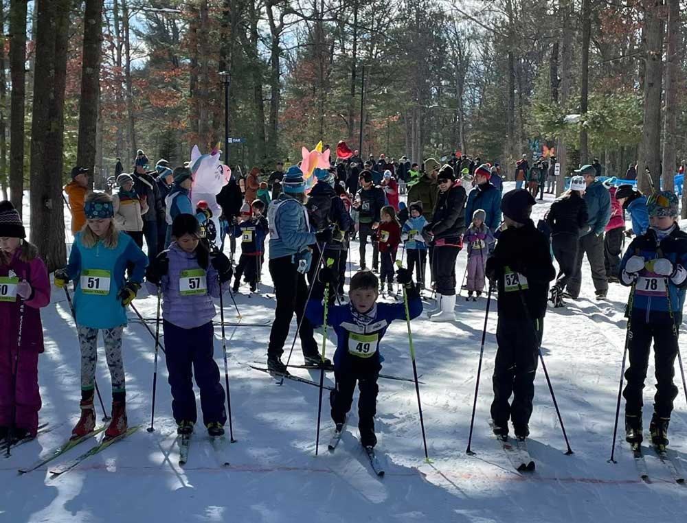 Kids - the next generation of racers - line up to race the 2026 North American Vasa!