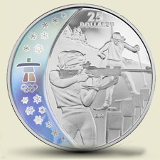 Biathlon 25 dollar coin