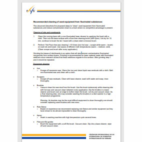 FIS recommendations on cleaning out that fluoro!