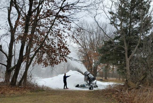 Making snow for the Frosty Freestyle and Krazy Klassic ski races