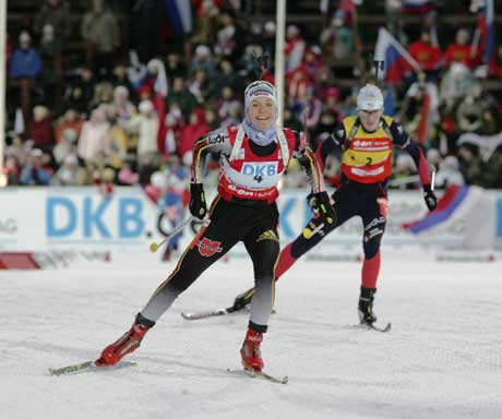 Hitzer and Bailly at finish
