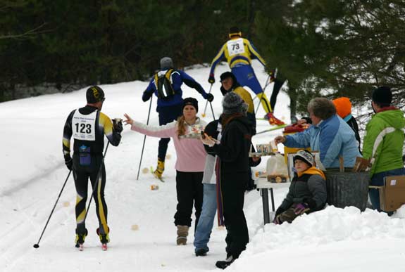 Lead pack at White Pine Stampede xc ski racer